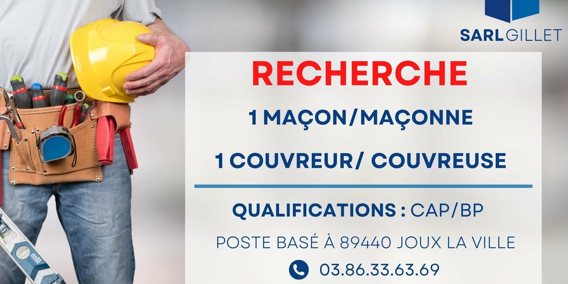 Offre d'emploi maçon